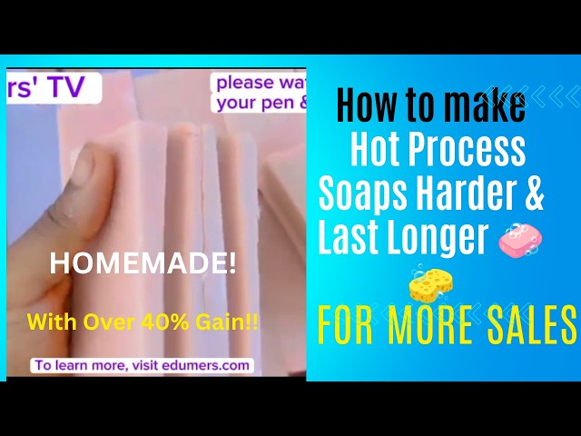 How to make Hot Process Soaps For commercial Soap Making Business