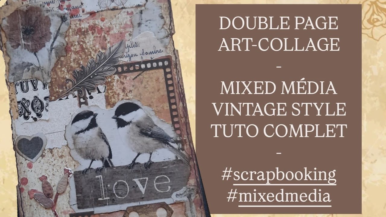 PAGE ART-COLLAGE/VINTAGE STYLE/ #collage #artcollage #scrapbooking #mixedmedia #journalsay #scrap