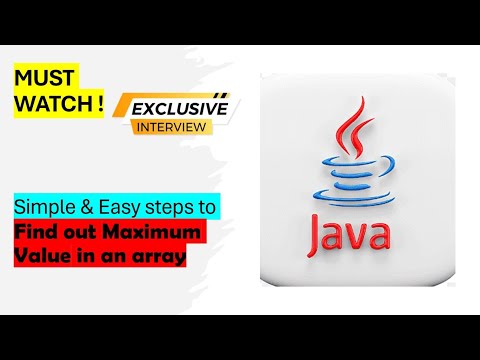 Find out Maximum Value in an array #CodeforAutomation #arraysinjava #programming #interviews #java