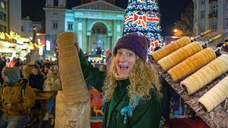 CHRISTMAS Street Food in Budapest, Hungary - LÁNGOS & BEEF GOULASH + CHRISTMAS MARKETS IN EUROPE