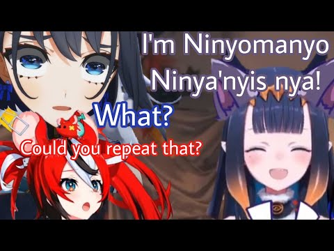 Bae and Kronii Meet Ninyomanyo Ninya'nyis