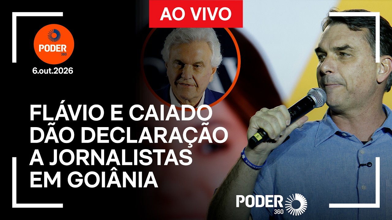 Ao vivo: Flávio e Caiado dão declaração a jornalistas em Goiânia