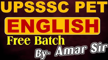#UPSSSC_PET_ENGLISH _FREE_BATCH  #BY_AMAR_SIR || #TENSE || #LECTURE-6