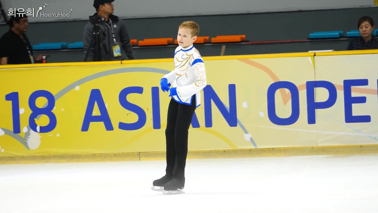 [4K60p] 2018 Asian Trophy (DAY2) Adv. Novice Boys #06 ILIA MALININ (USA) FS (1st place)