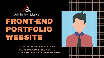 Avishkar Tech Solutions Internship Project Video-3| "FrontEnd Portfolio" | Done By Devnandan Yadav