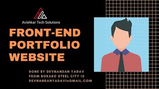 Avishkar Tech Solutions Internship Project Video-3| FrontEnd Portfolio | Done By Devnandan Yadav