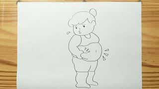 How to draw FAT LADY