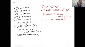 The Q value of a nuclear reaction A + b - C + d is defined by Q = [mA + mb - mc - md]c2 where the ma