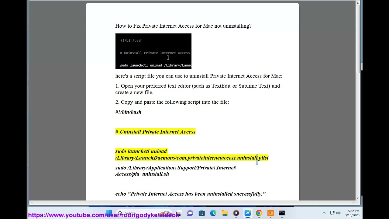 Fix Private Internet Access for Mac not uninstalling