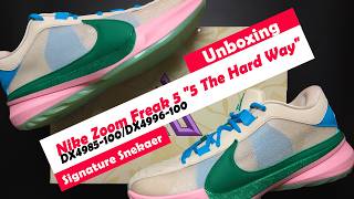 [Unboxing Basketball Shoes by Star Players] Nike Zoom Freak 5 "5 The Hard Way" / DX4985-100 / DX4... screenshot 5