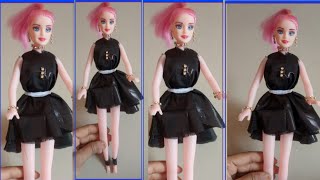 Barbie Doll Cloth, DIY Doll Dress | Doll Clothes | How To Make Barbie Dresses | Barbie Doll Cloth