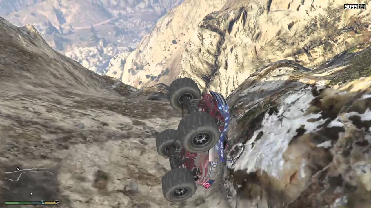 Monster truck landing - YouTube