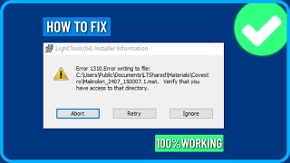 How to Fix Error 1310 Error Writing to File When Try Installing a Program in Windows 11/10/8/7 Wealth