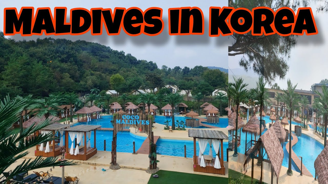 Summer Swimming Pool Fun in Korea  | Little Maldives in Korea | Coco Maldives Review