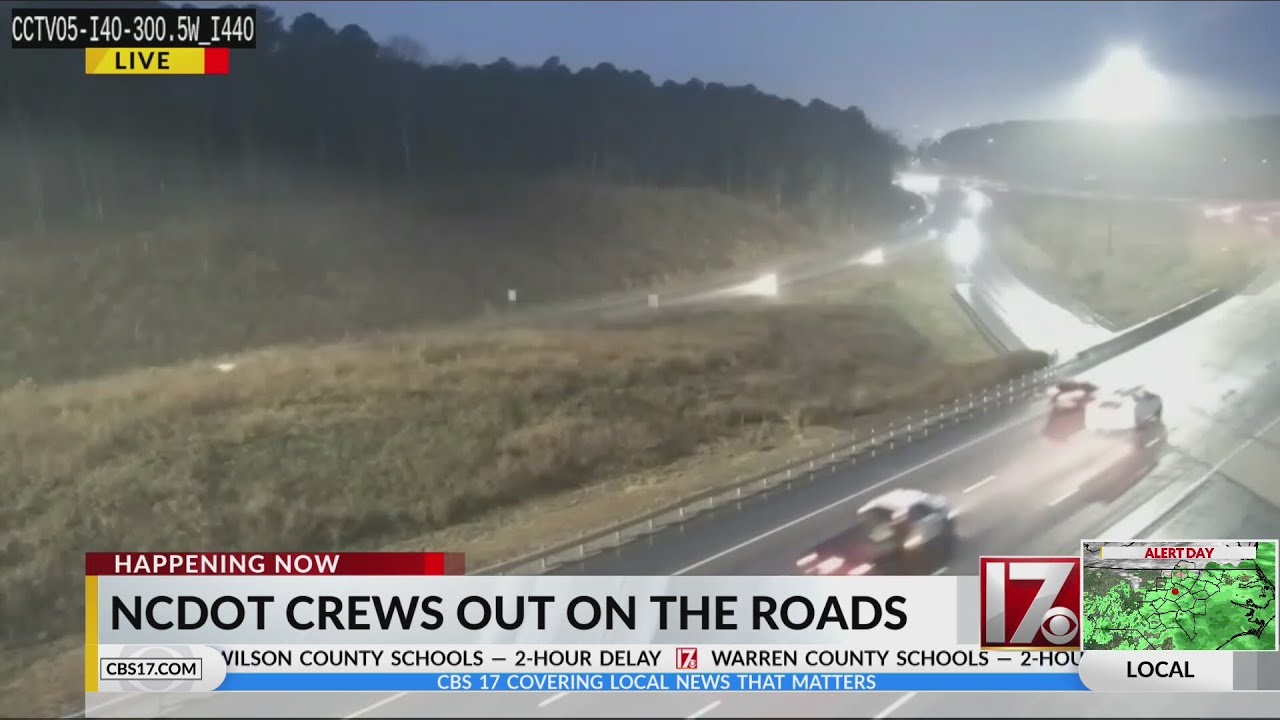 NCDOT crews prep roads for icy conditions from winter weather system ...