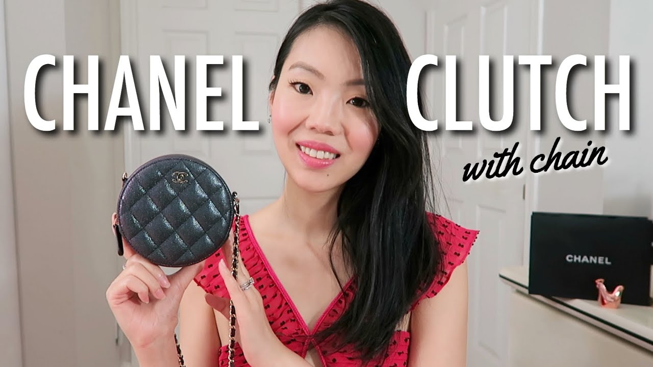 Chanel 21N Coco Neige Mini Circle Clutch on Chain