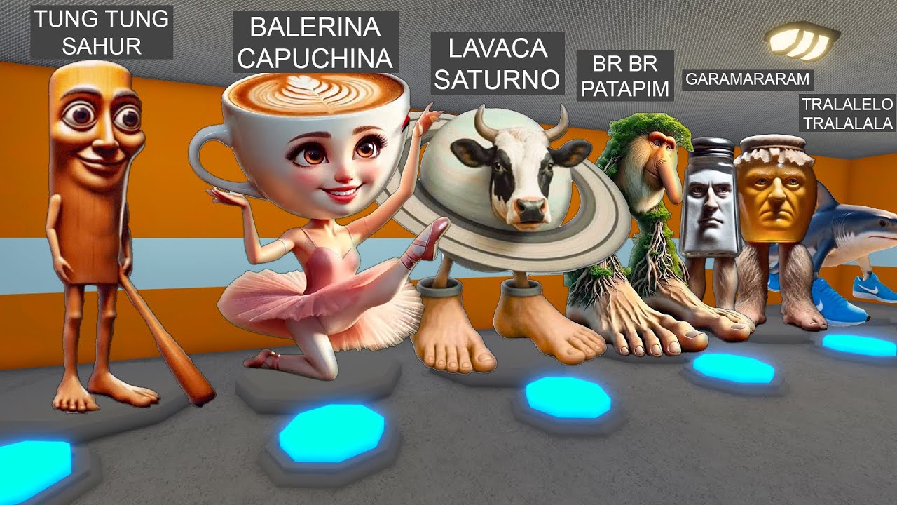 ALL ITALIAN BRAINROT MORPHS! TUNG SAHUR, BALERINA CAPUCHINA... in BARRY'S PRISON RUN!