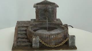 Circular fountain with scale 26x26x18 cm h for statues 10-12 cm video