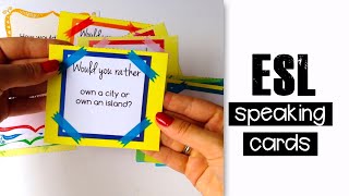 Discussion Starters with Conversation Cards for ESL Lessons Speaking Practice // CrazyCharizma Discussion Starters with Conversation Cards for ESL Lessons Speaking Practice // CrazyCharizma