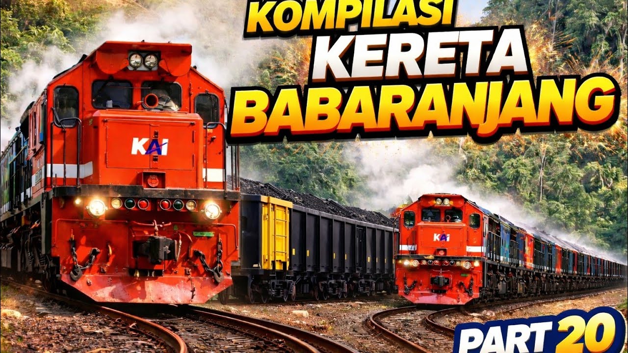 BABARANJANG SUPER PANJANG‼️ 60 Gerbong Lewat Kencang 🔥[part~20]
