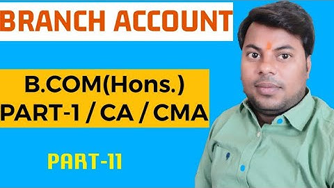 Comprehensive question | Stock and Debtor System | Branch Account | B.Com(Part-1)/CA/CMA