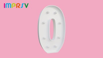 3FT Light Up Number 0 User Guide (Round Font)