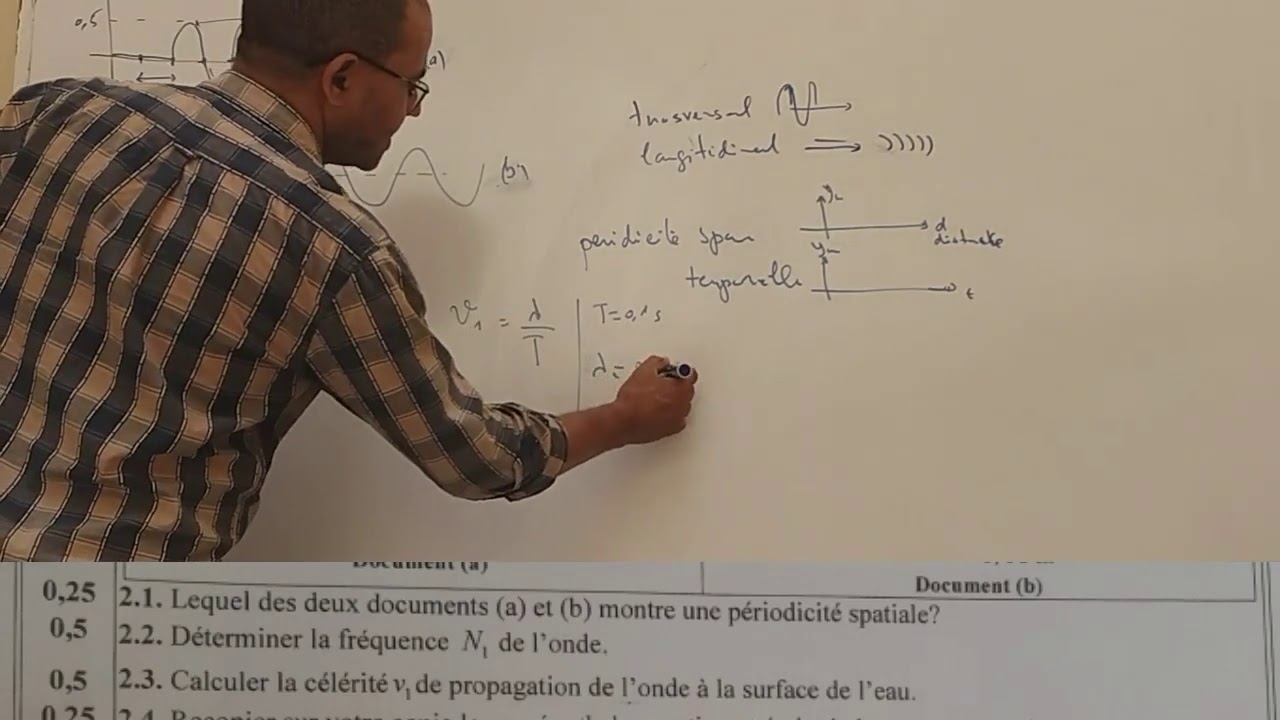 Correction examen national 2020 SVT exercice propagation des ondes bacchemin