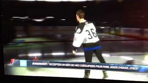 NHL player Andre Roy skating no knees.