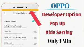 OPPO Developer Option Pop Up Hide Setting Only 1 Min