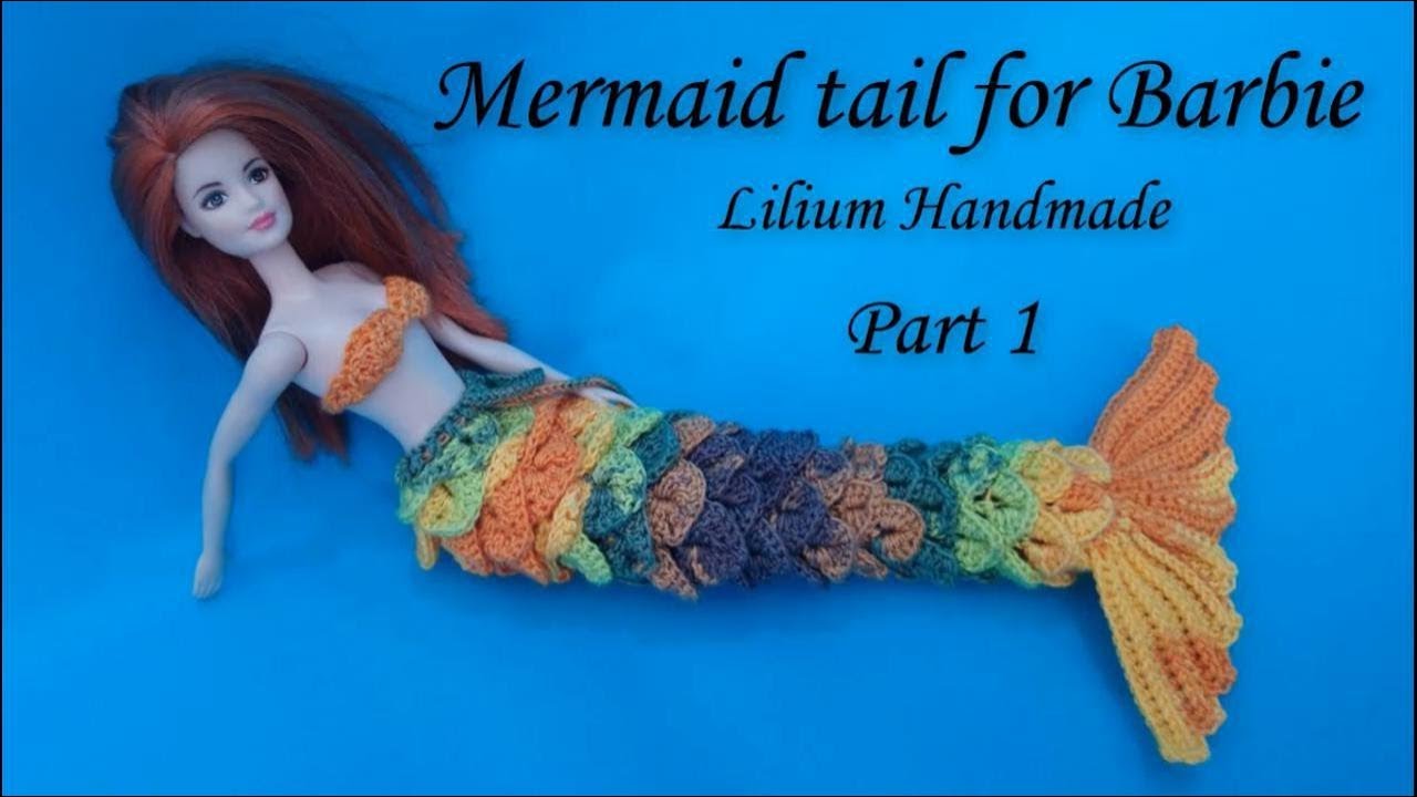 How to crochet a mermaid tail for dolls (portuguese/spanish) 