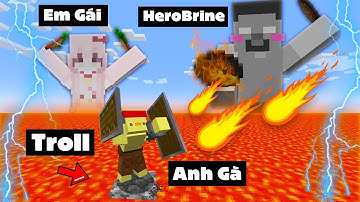 Em Gái Chi Chi Triệu Hồi HeroBrine Troll Anh Gà Bất Ổn Trong Minecraft - Siêu Hài Hước 🤣