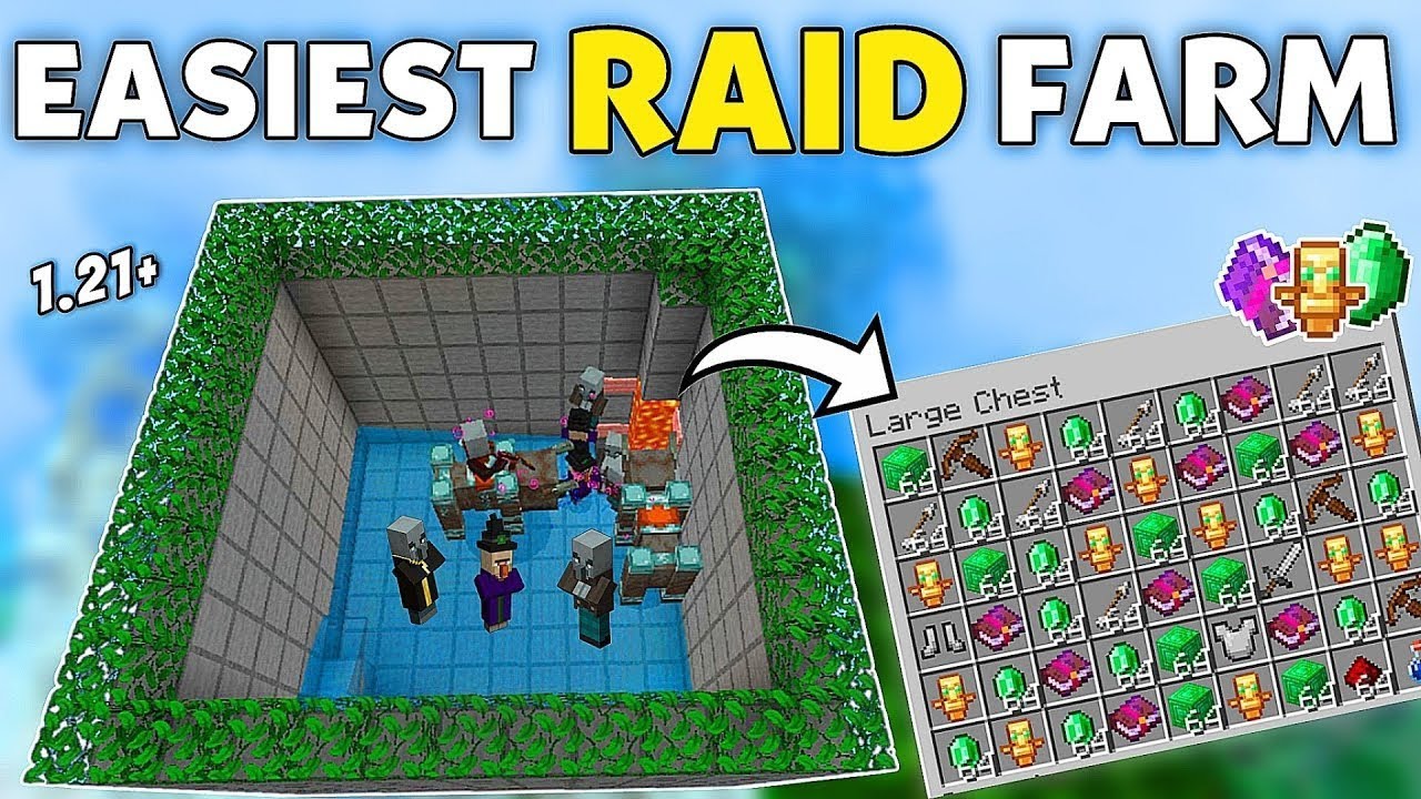 EASIEST RAID FARM IN MINECRAFT 1.21 ( BEDROCK/PE ) ! INFINITE TOTEMS 🤯 !