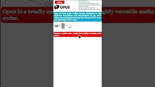 What is Opus Audio Codec|Opus Audio Codec