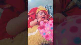 so cute baby girl enjoy bathing #bhojpuri #babygirl #sohar #new born