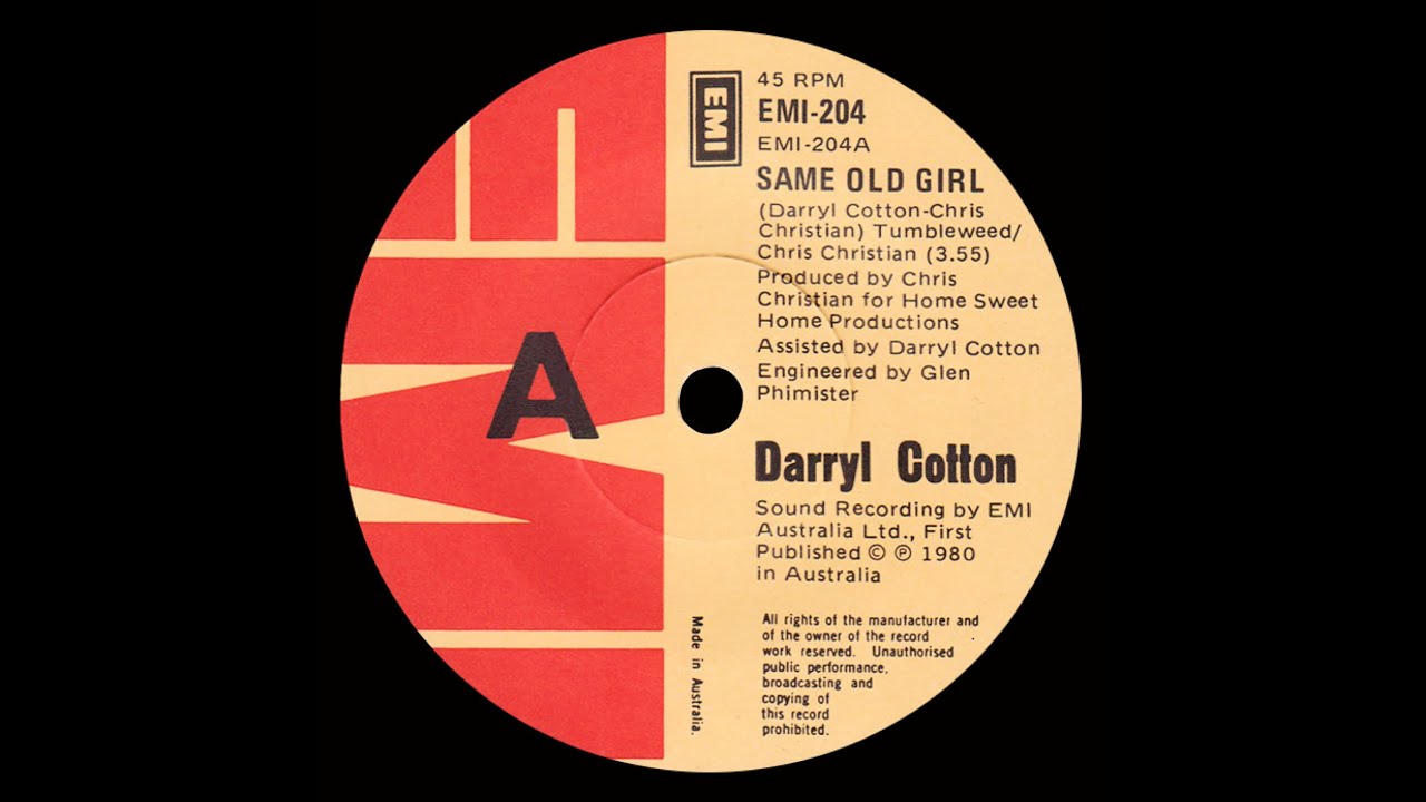 Same Old Girl - Darryl Cotton (Original Stereo)