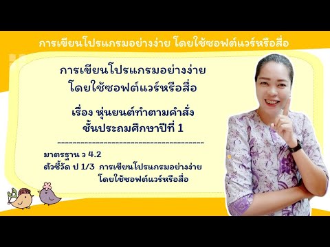 ขนิษฐา พรมป้อ ป 1 การเขียนโปรแกรมอย่างง่ายโดยใช้บัตรคำสั่ง