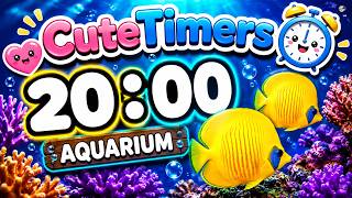 Day 23 Challenge – 20 Minute Aquarium Timer with Relaxing Music and Voice Alerts | Cute Focus screenshot 4
