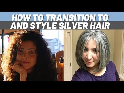 Come passare ai capelli naturali grigio argento e stilarli
