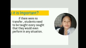 MODULE 15- TRANSFER OF LEARNING