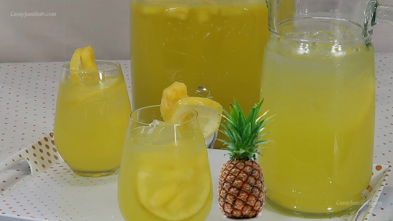 LIMONADA DE PIÑA Natural y REFRESCANTE 🍍 ¡Fácil, RÁPIDA y Perfecta para el Calor!