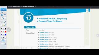 Problems About Comparing & Elapsed Time - Course 1 Saxon Math Lesson 13