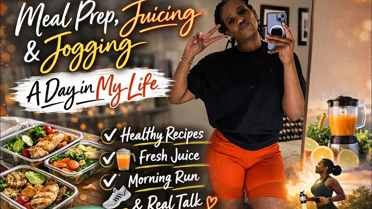 Healthy Girl Routine | Meal Prep, Juicing, Jogging & Honest Chat