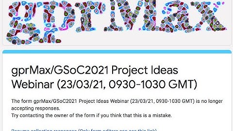 gprMax GSoC2021 Project Ideas Webinar