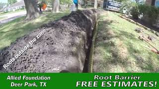 Root Barrier Installment - Houston Tx