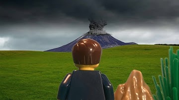 Lego Vulcano Eruption / Stop Motion Animation