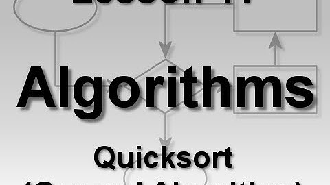 Algorithms Lesson 11: Quicksort (General Algorithm)
