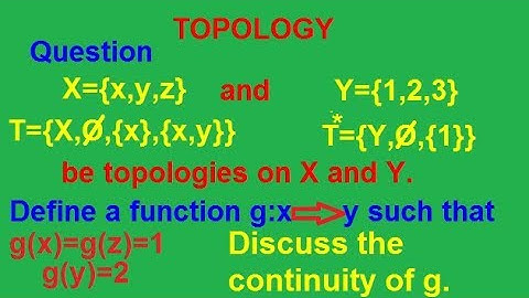 CONTINUOUS FUNCTION  IN TOPOLOGICAL SPACES IN HINDI/URDU