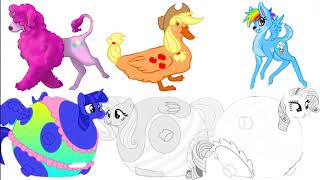 Mlp Mane 6 Blueberry Surprise Balloons - My Little Pony Coloring Book Video Episode Fim Hd
