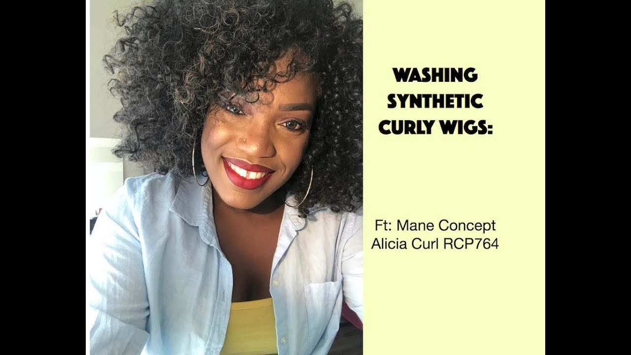 Washing Curly Synthetic Wigs Alicia Curl RCP764 YouTube