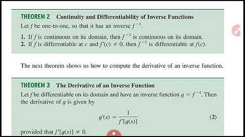 Continuity and differentiability of Inverse Functions